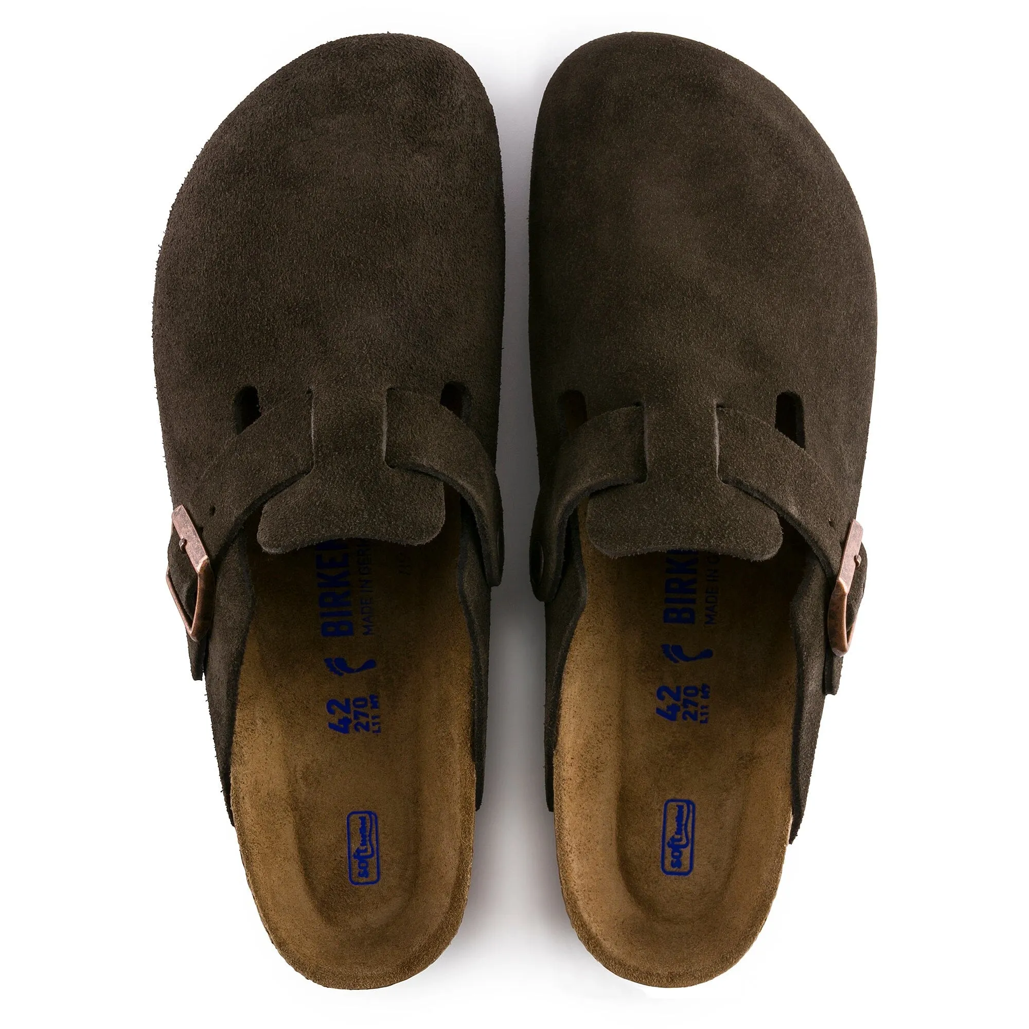 BIRKENSTOCK BOSTON DOUX SEMELLE EN CUIR SUÉDÉ UNISEXE