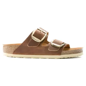 Birkenstock Femme Arizona Grande Boucle Cuir Huilé Cognac
