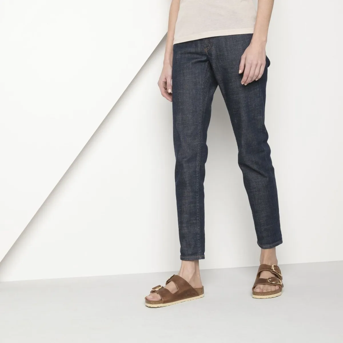 Birkenstock Femme Arizona Grande Boucle Cuir Huilé Cognac