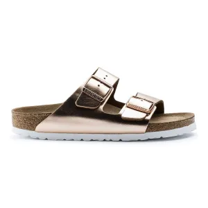 Birkenstock Femme Arizona Semelle Douce Cuir Cuivré