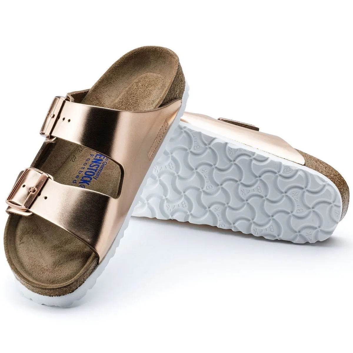 Birkenstock Femme Arizona Semelle Douce Cuir Cuivré