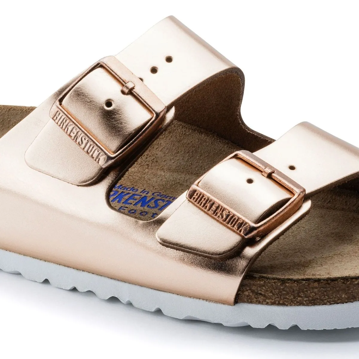 Birkenstock Femme Arizona Semelle Douce Cuir Cuivré