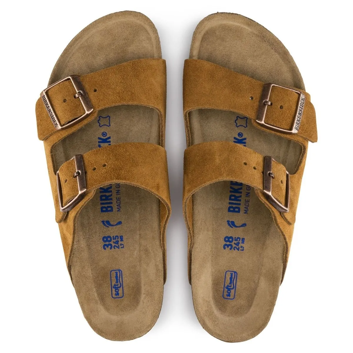 Birkenstock Femme Arizona Semelle Douce en Daim Mink