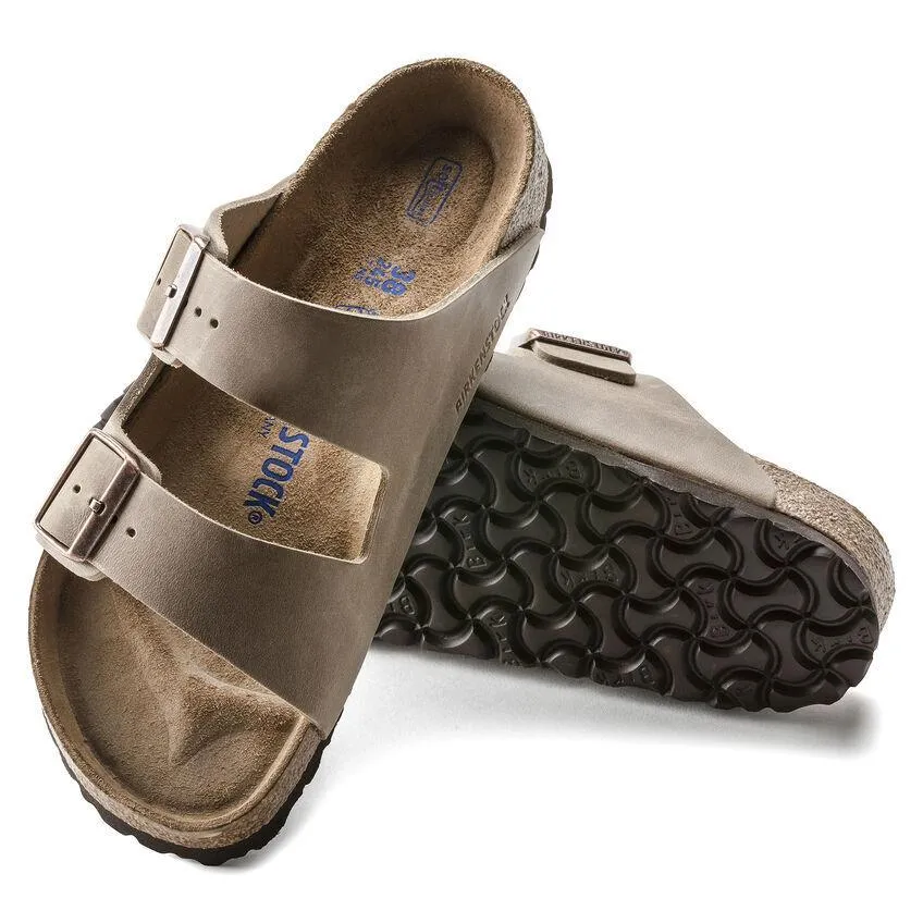 Birkenstock Femme Arizona Semelle Douce Cuir Huilé Tabac