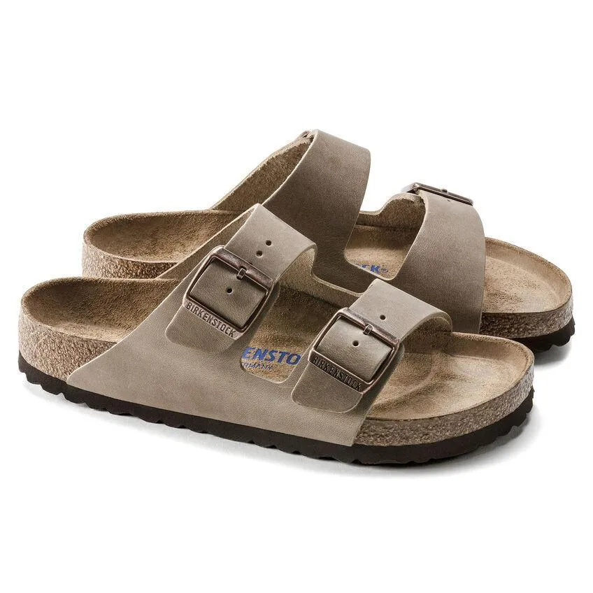 Birkenstock Femme Arizona Semelle Douce Cuir Huilé Tabac