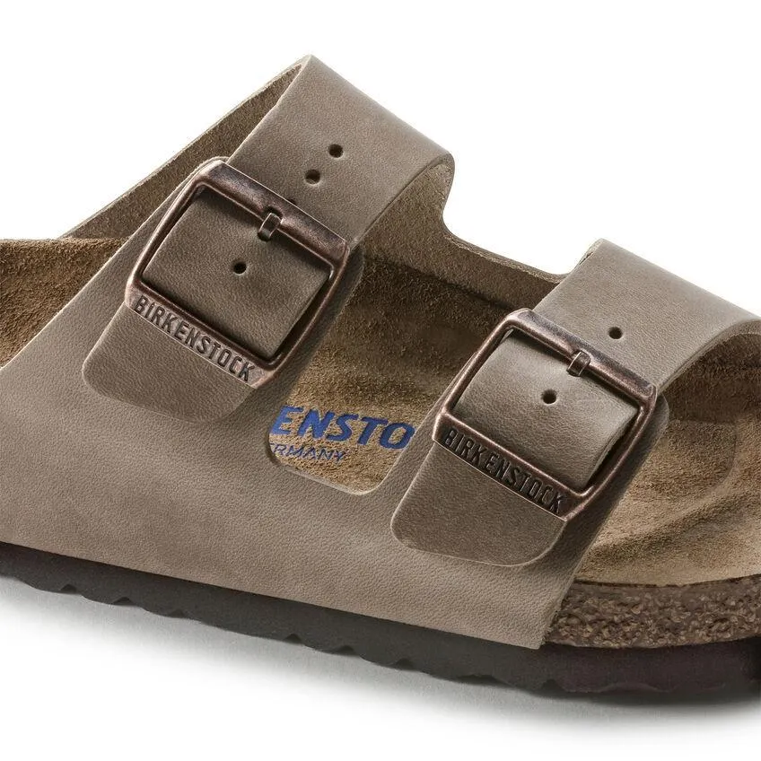 Birkenstock Femme Arizona Semelle Douce Cuir Huilé Tabac