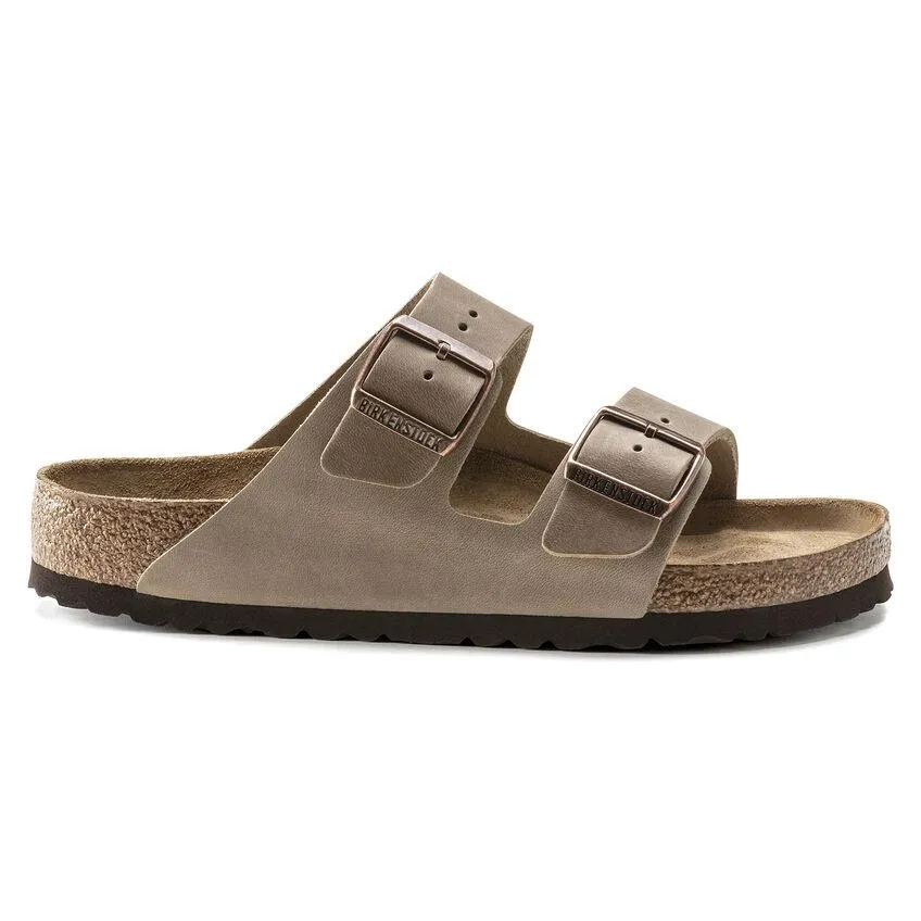Birkenstock Femme Arizona Semelle Douce Cuir Huilé Tabac