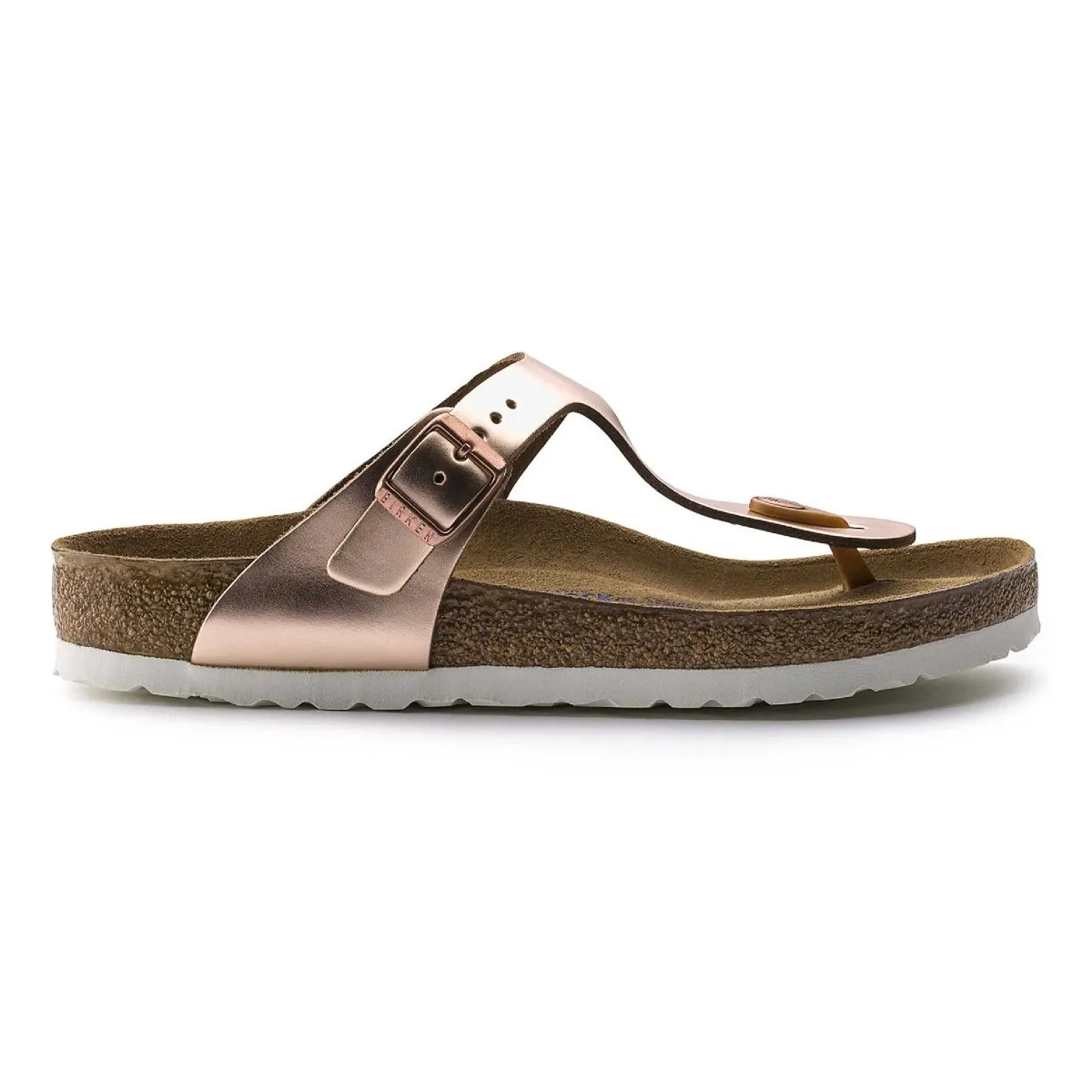 Birkenstock Femme Gizeh SOFT Semelle Cuivre Métallisé Cuir