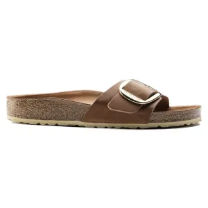 Birkenstock Femme Madrid Grande Boucle Cuir Huilé Cognac