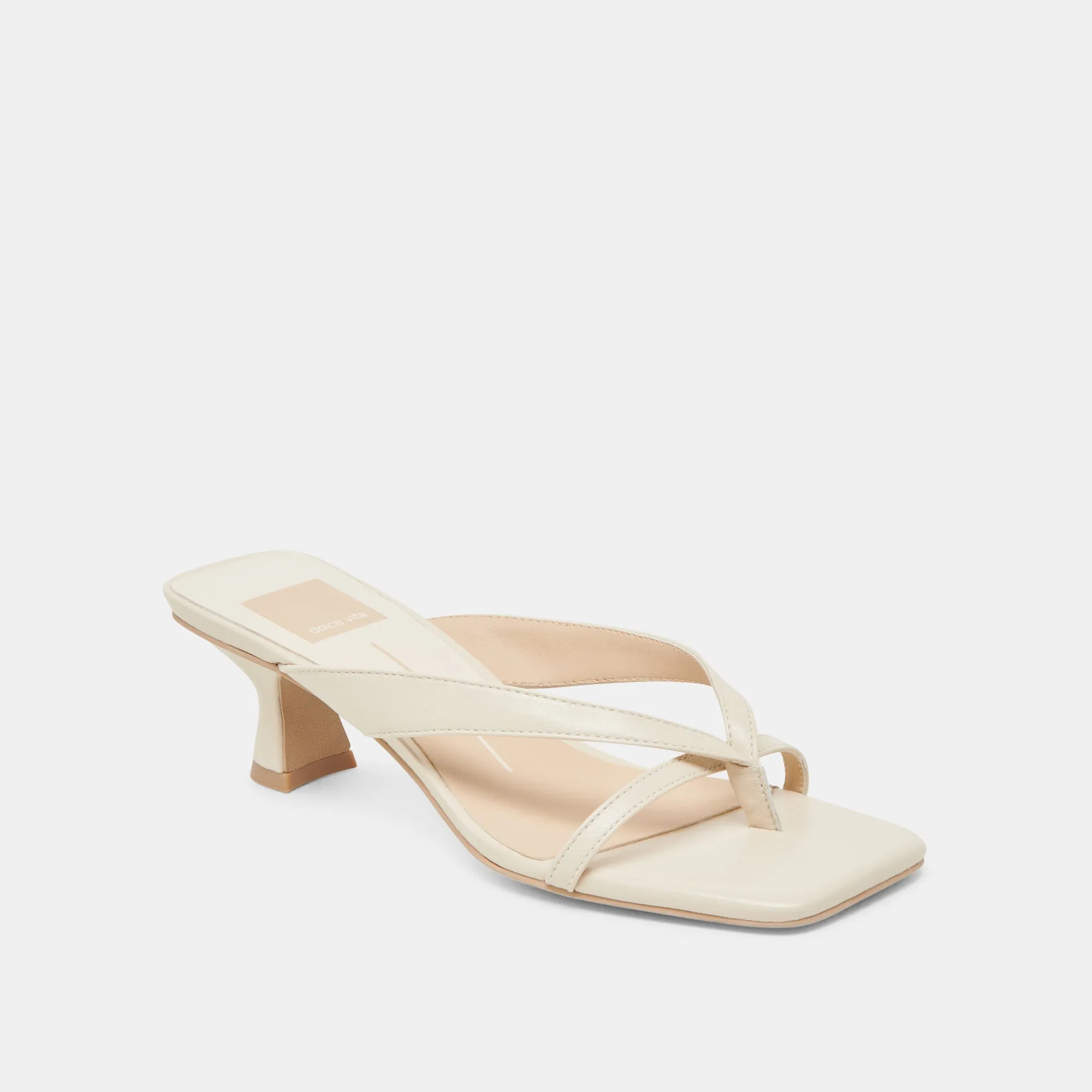 BREVEL TALONS BLANC CASSÉ CUIR