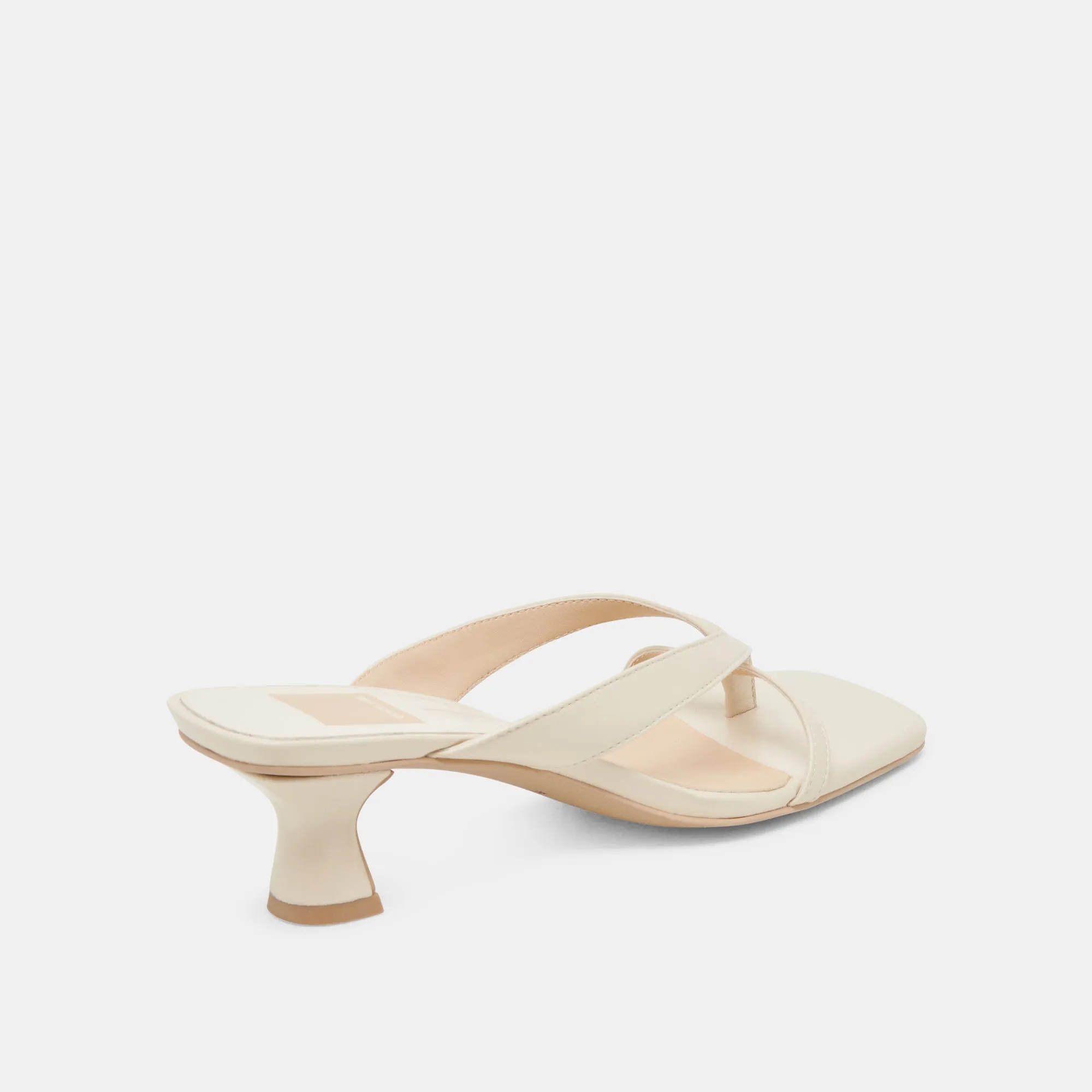 BREVEL TALONS BLANC CASSÉ CUIR