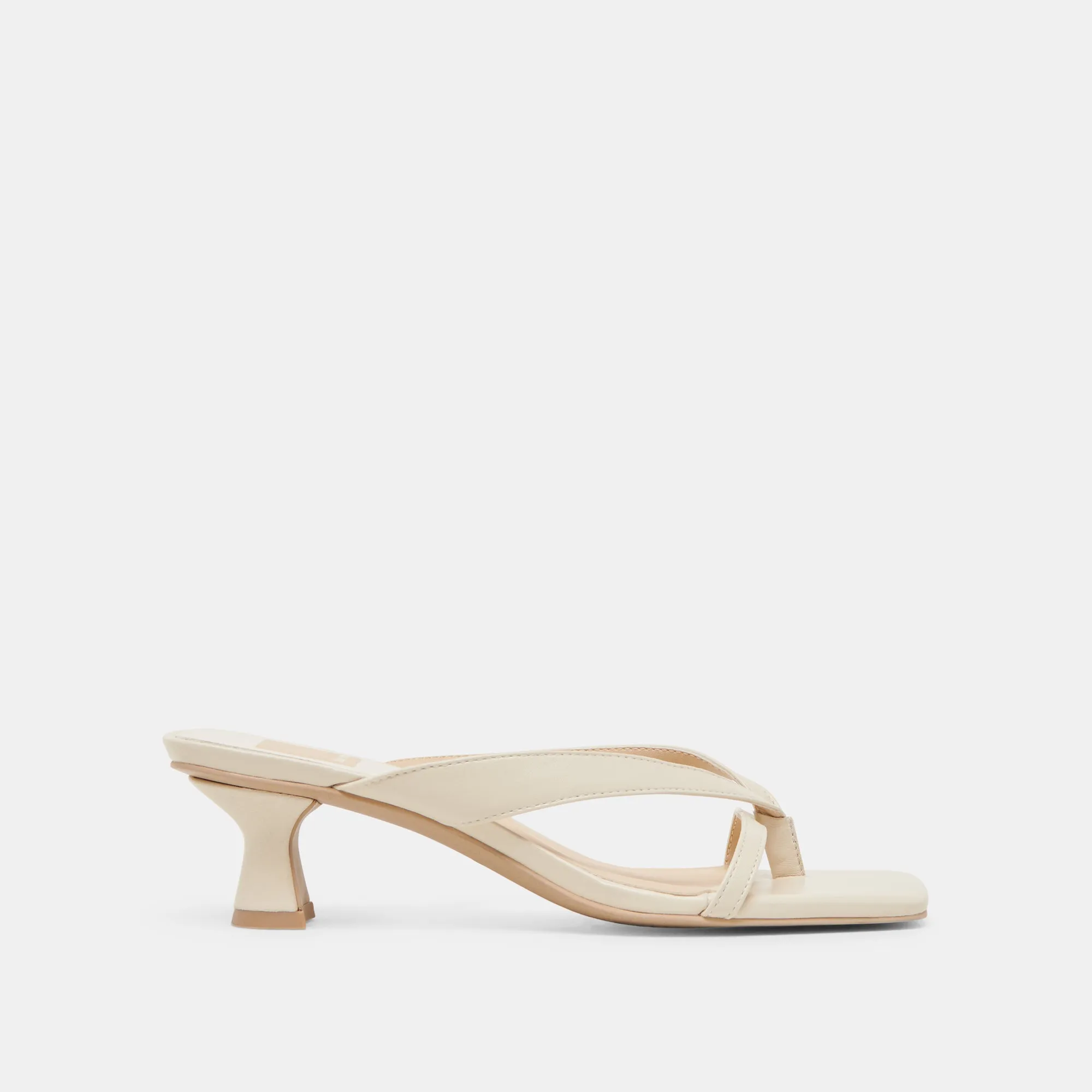 BREVEL TALONS BLANC CASSÉ CUIR