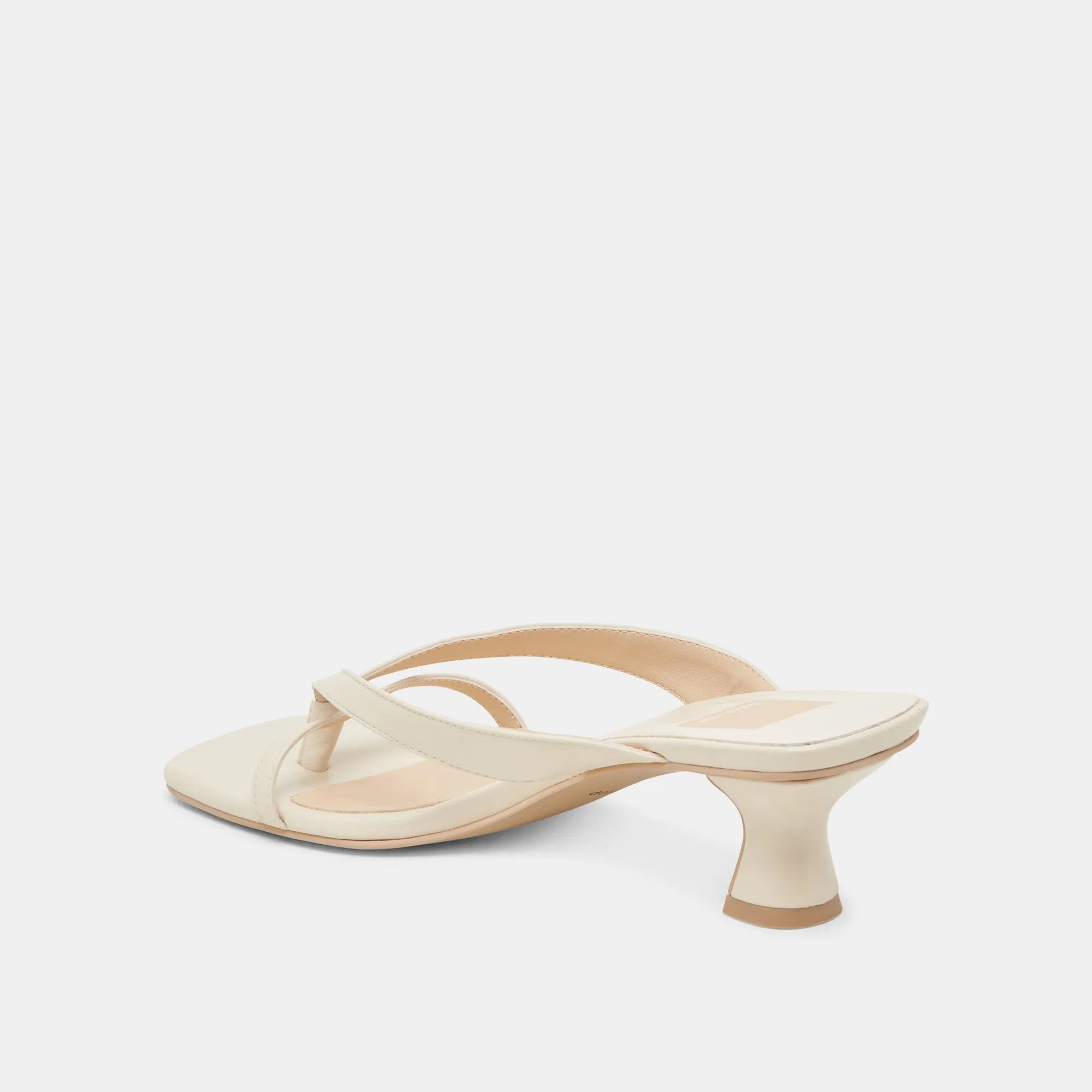 BREVEL TALONS BLANC CASSÉ CUIR