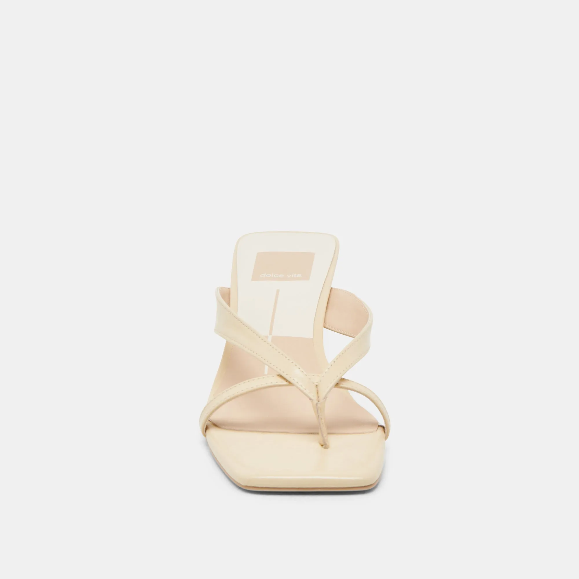 BREVEL TALONS LARGES CUIR JAUNE CLAIR