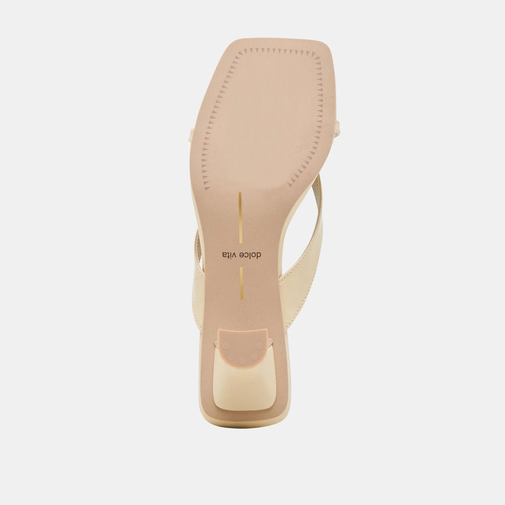 BREVEL TALONS LARGES CUIR JAUNE CLAIR