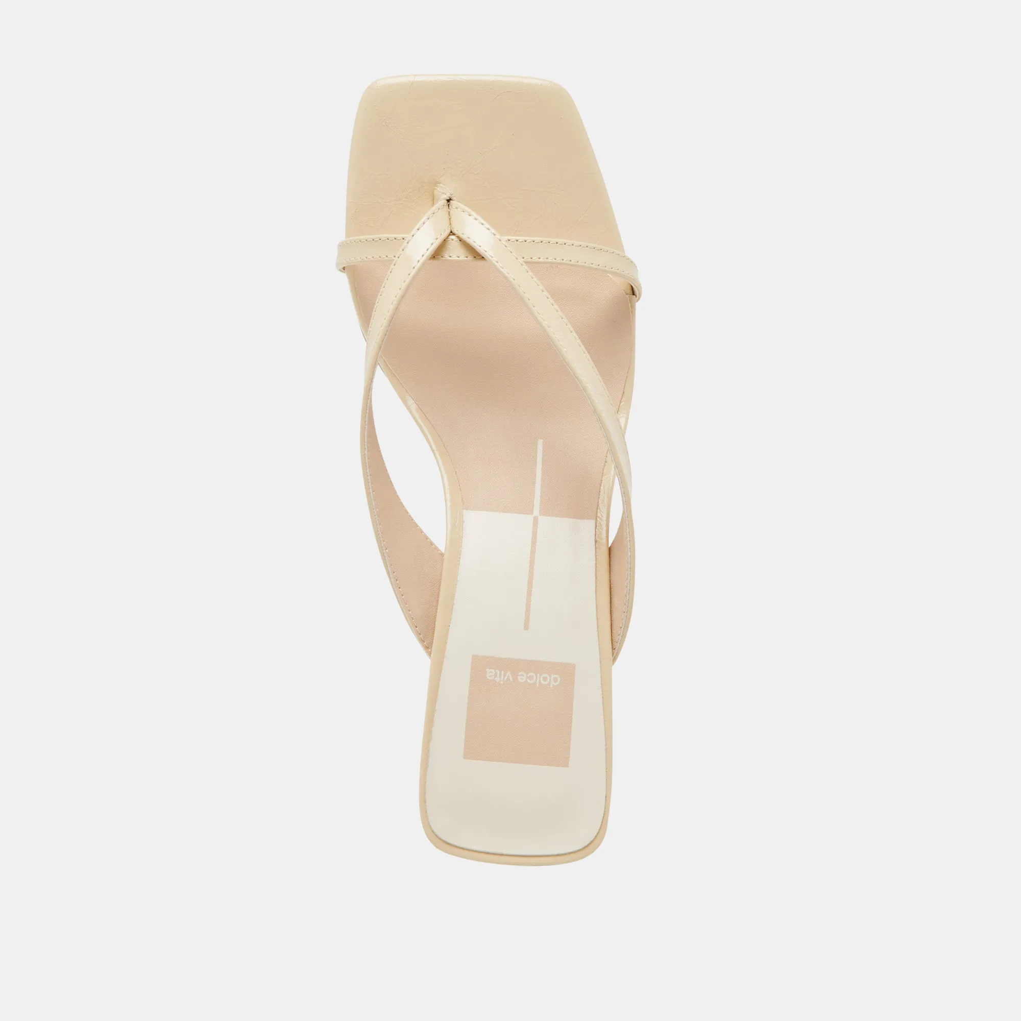 BREVEL TALONS LARGES CUIR JAUNE CLAIR