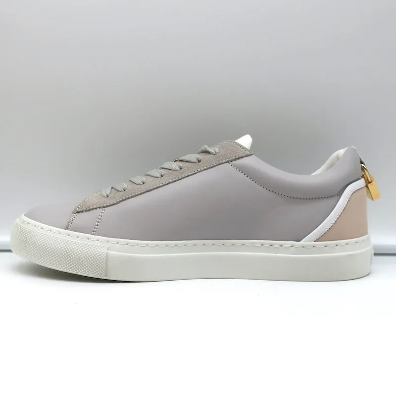 Buscemi Tennis Lock Low Top Sneakers en Cuir Gris & Suède Taille 38.5