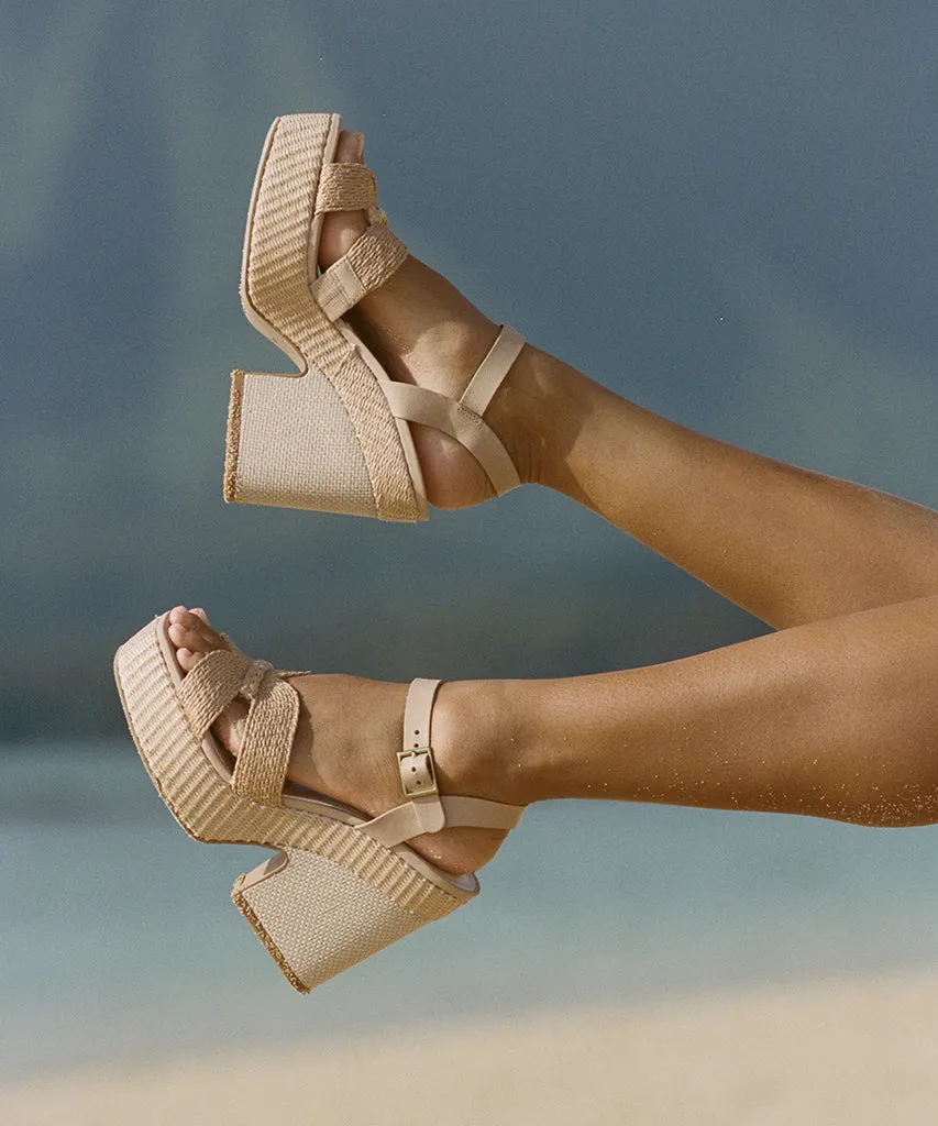 TALONS CALE LT RAFFIA NATUREL
