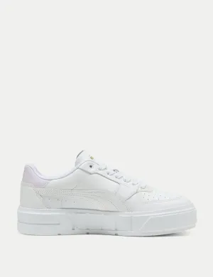 Baskets en cuir Cali Court - Blanc/Givre Lilas