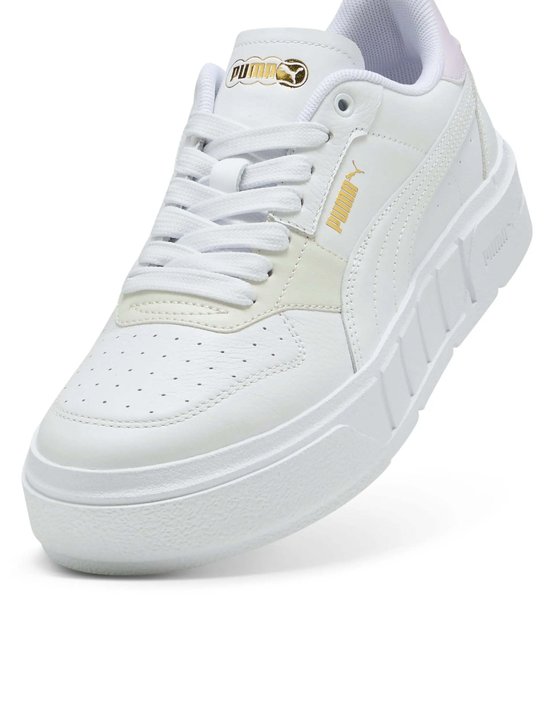 Baskets en cuir Cali Court - Blanc/Givre Lilas