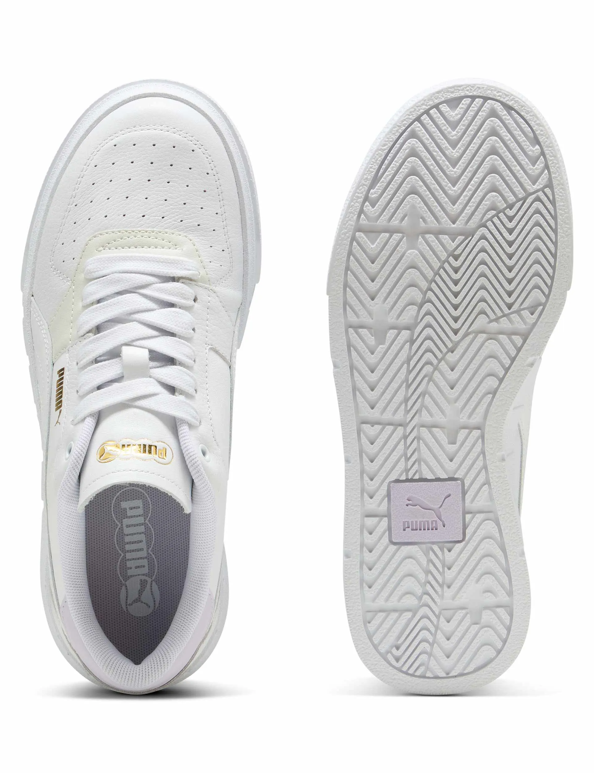 Baskets en cuir Cali Court - Blanc/Givre Lilas