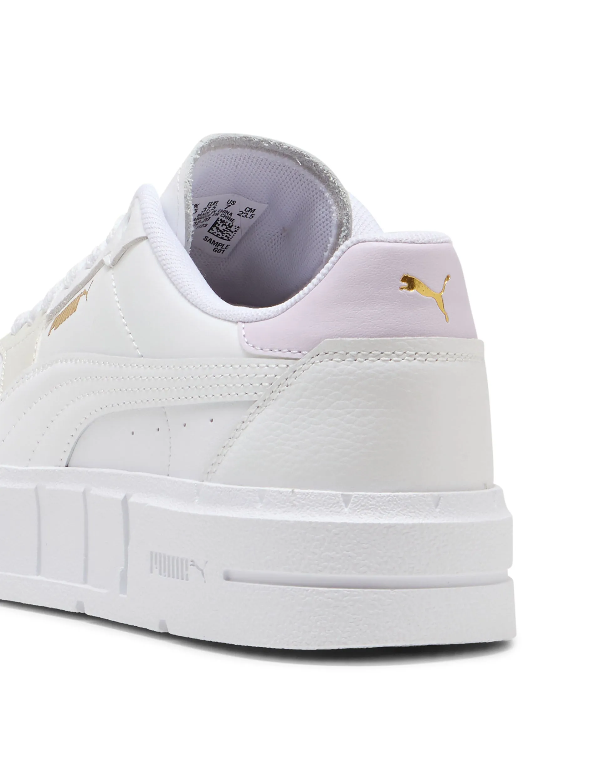 Baskets en cuir Cali Court - Blanc/Givre Lilas
