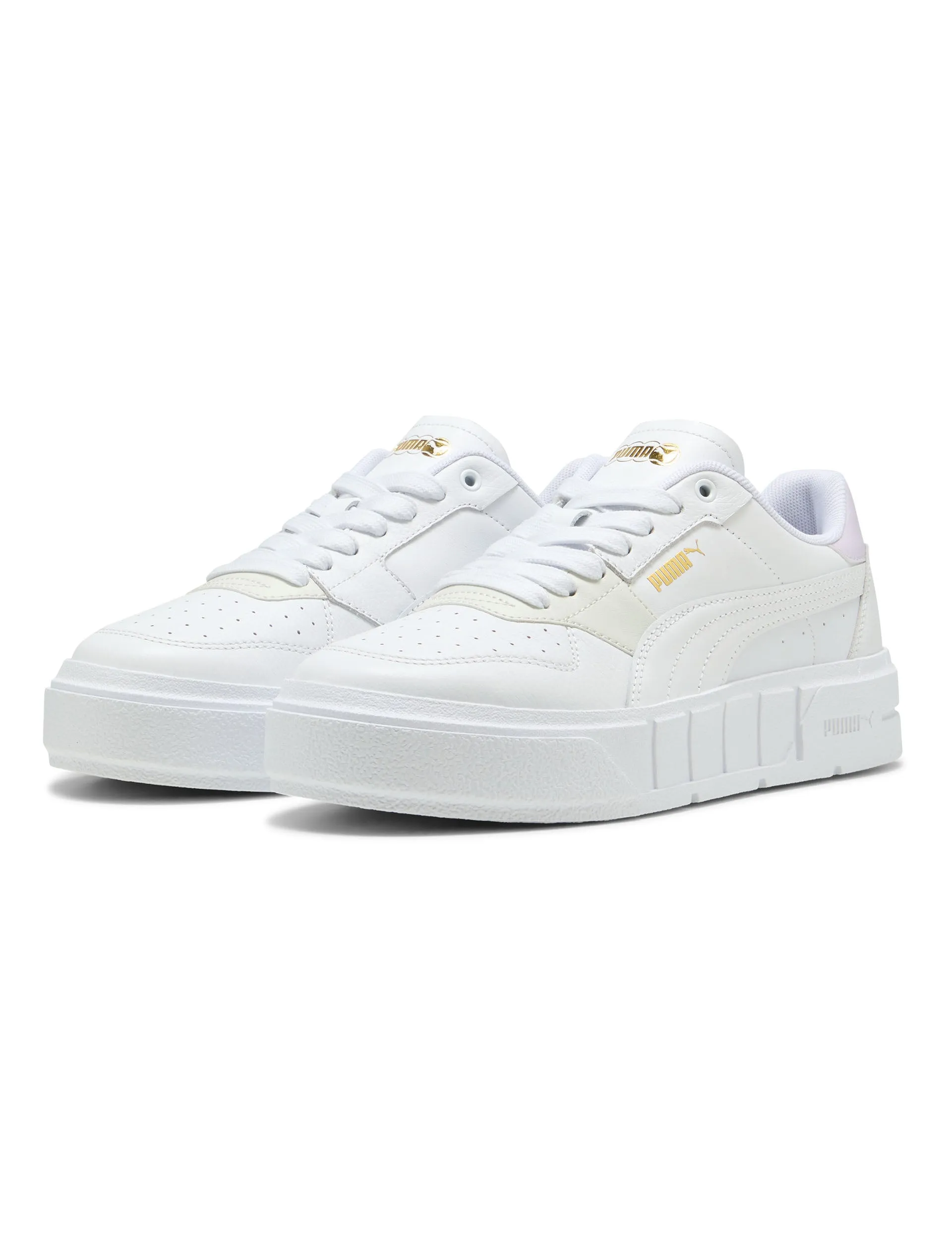 Baskets en cuir Cali Court - Blanc/Givre Lilas