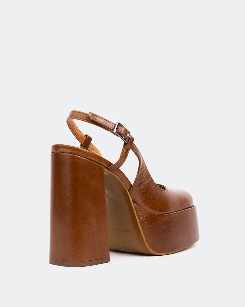 Cave, Cuir Brun Clair/Ocre