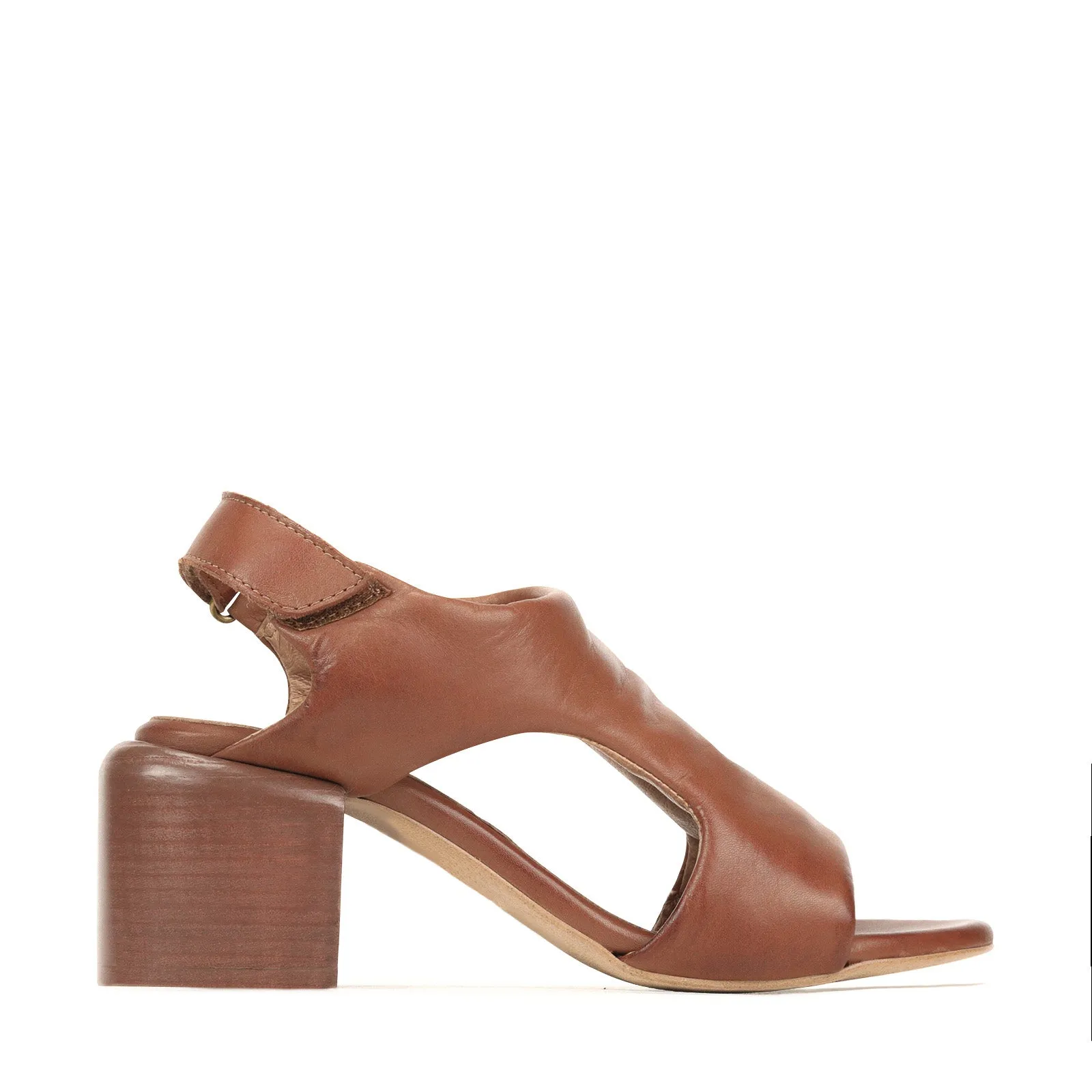 SANDALES CHARICE À TALON BLOC EN CUIR