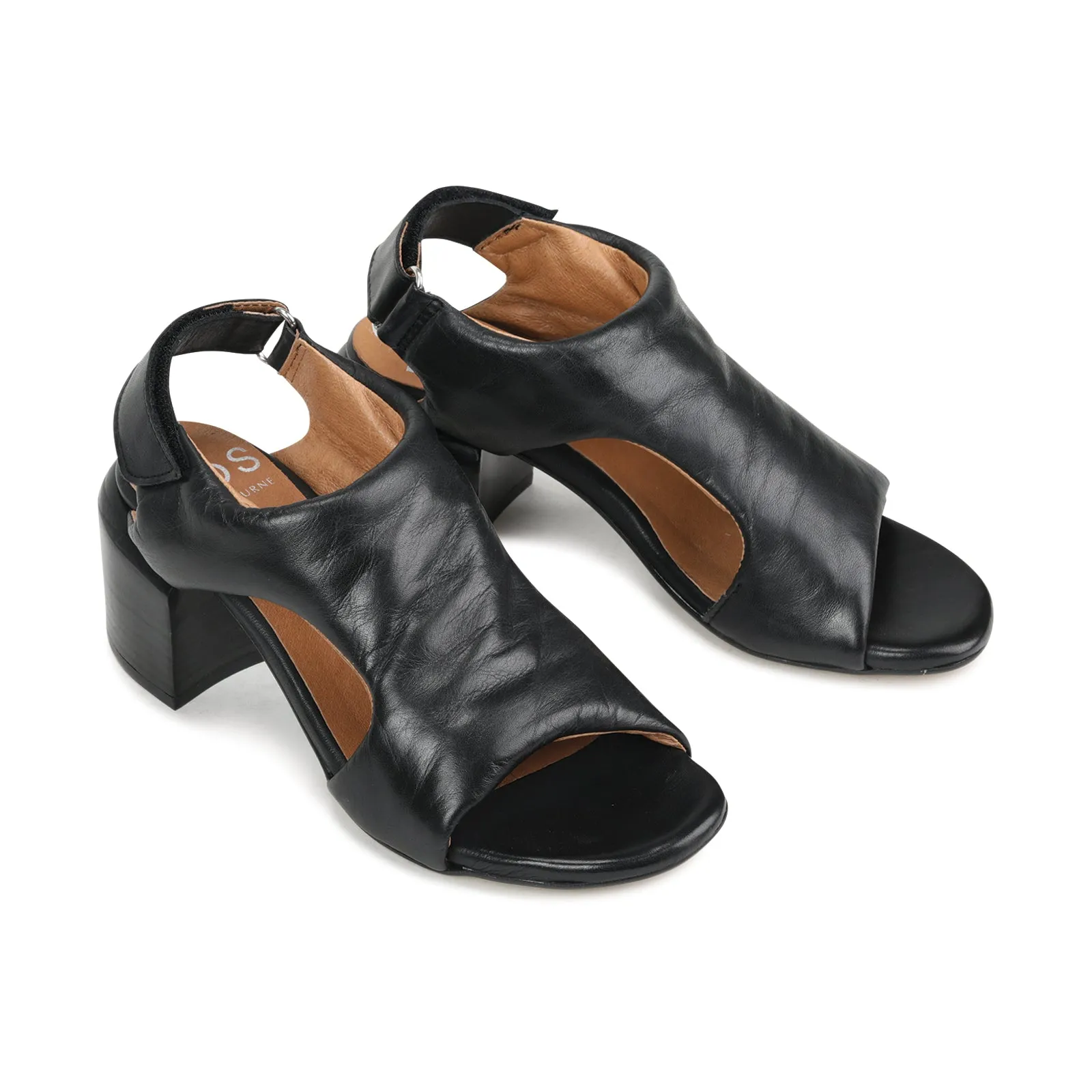 SANDALES CHARICE À TALON BLOC EN CUIR