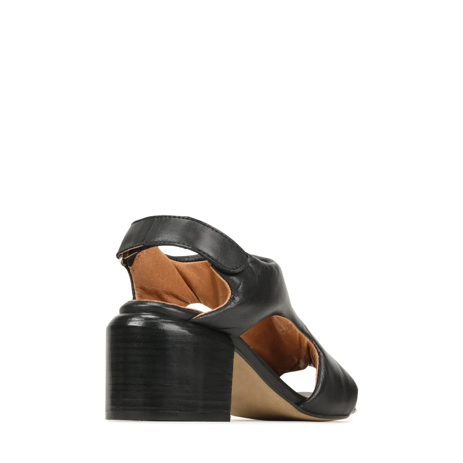 SANDALES CHARICE À TALON BLOC EN CUIR