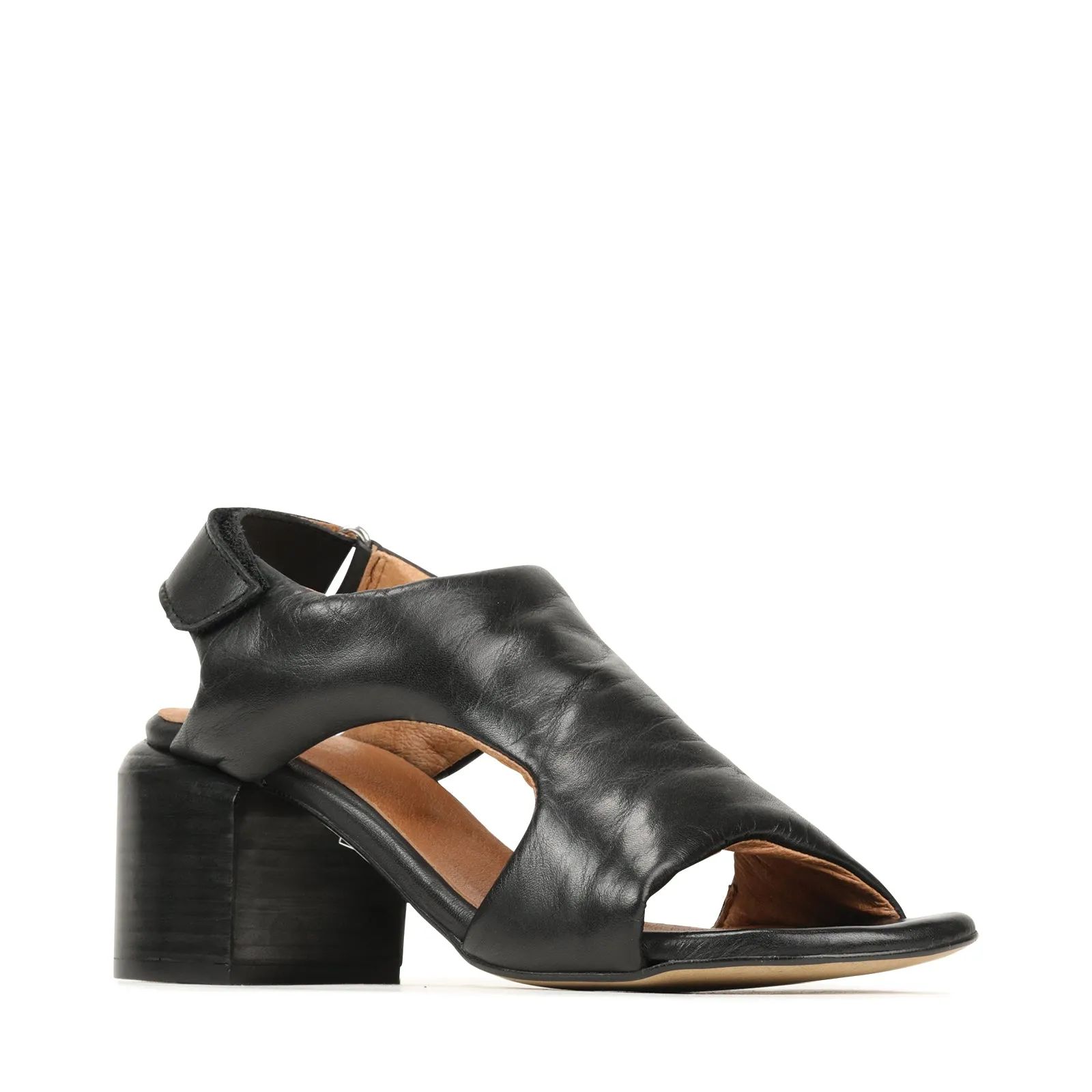 SANDALES CHARICE À TALON BLOC EN CUIR