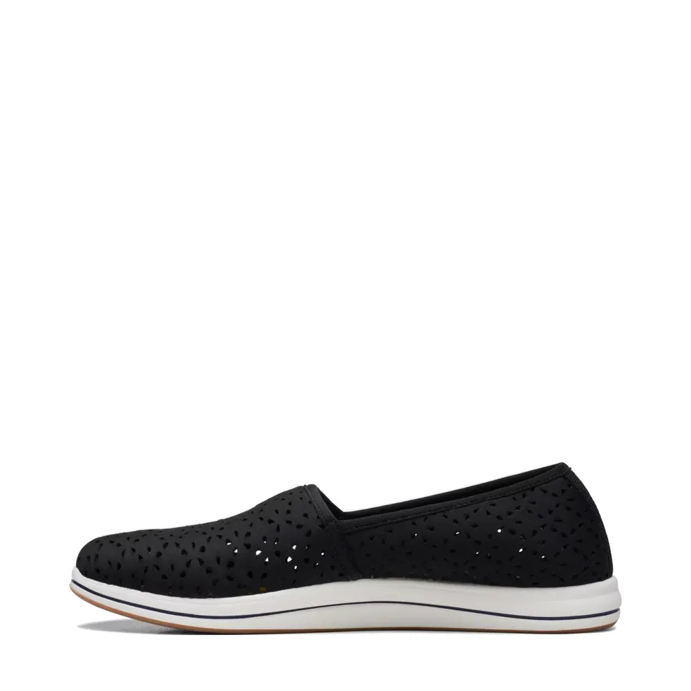 Clarks Breeze Emily pour Femme, Mocassin à Perforations Noir