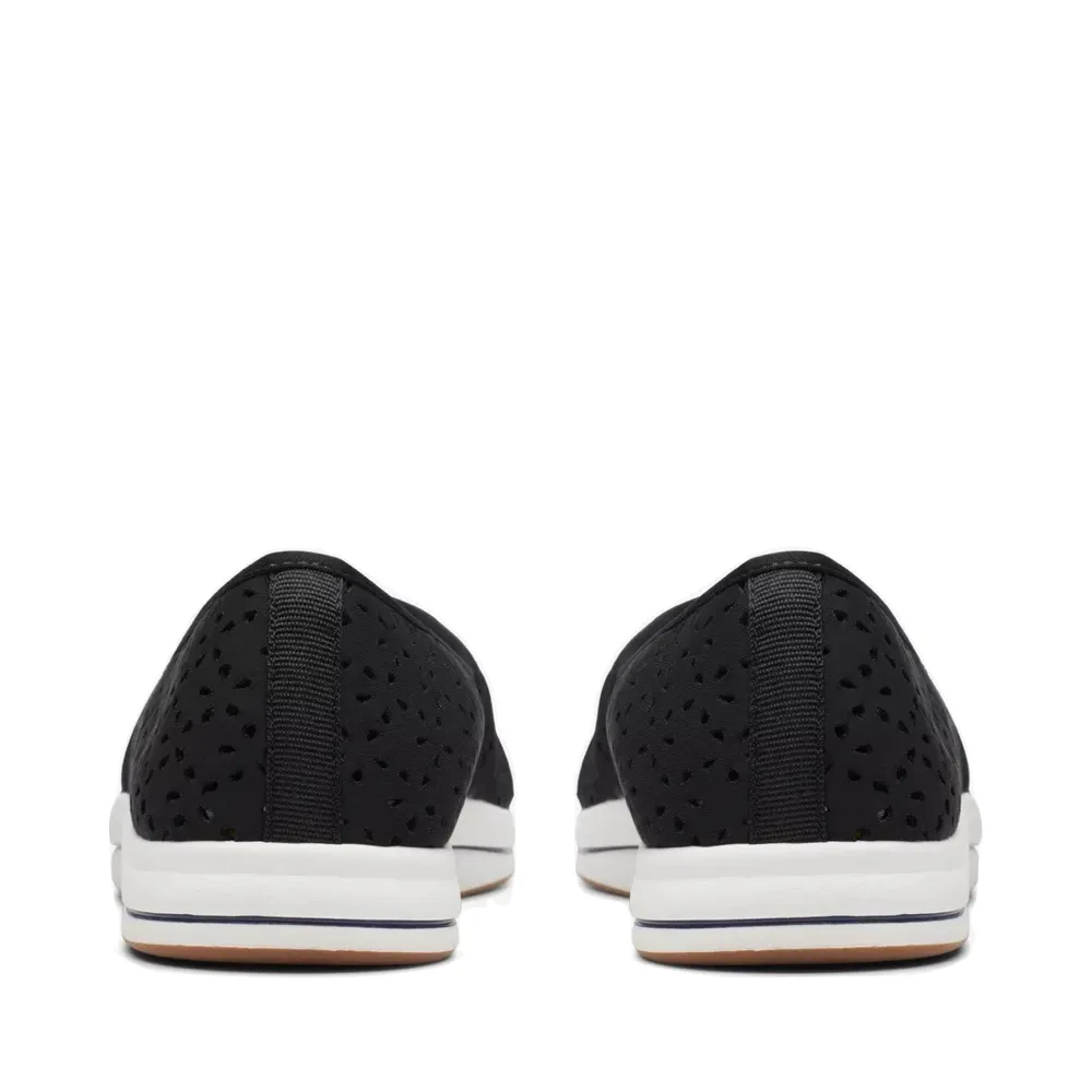 Clarks Breeze Emily pour Femme, Mocassin à Perforations Noir