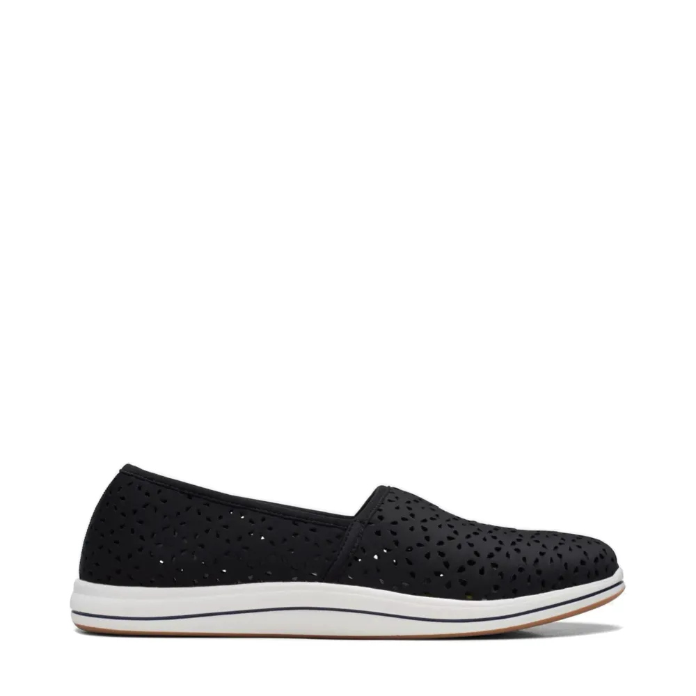 Clarks Breeze Emily pour Femme, Mocassin à Perforations Noir