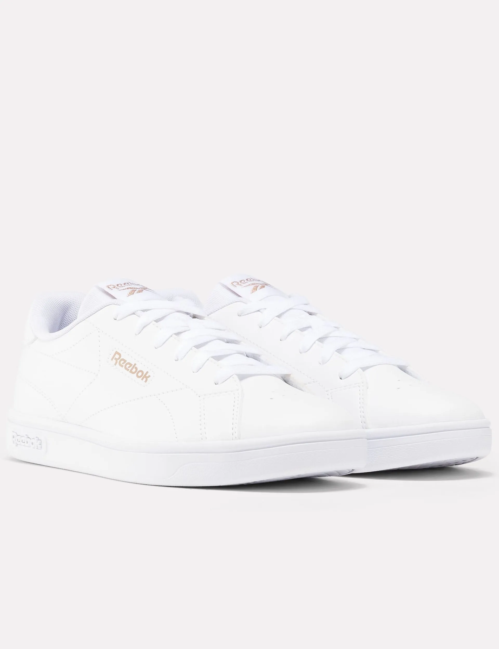 Baskets Court Clean - Blanc/Or Rose