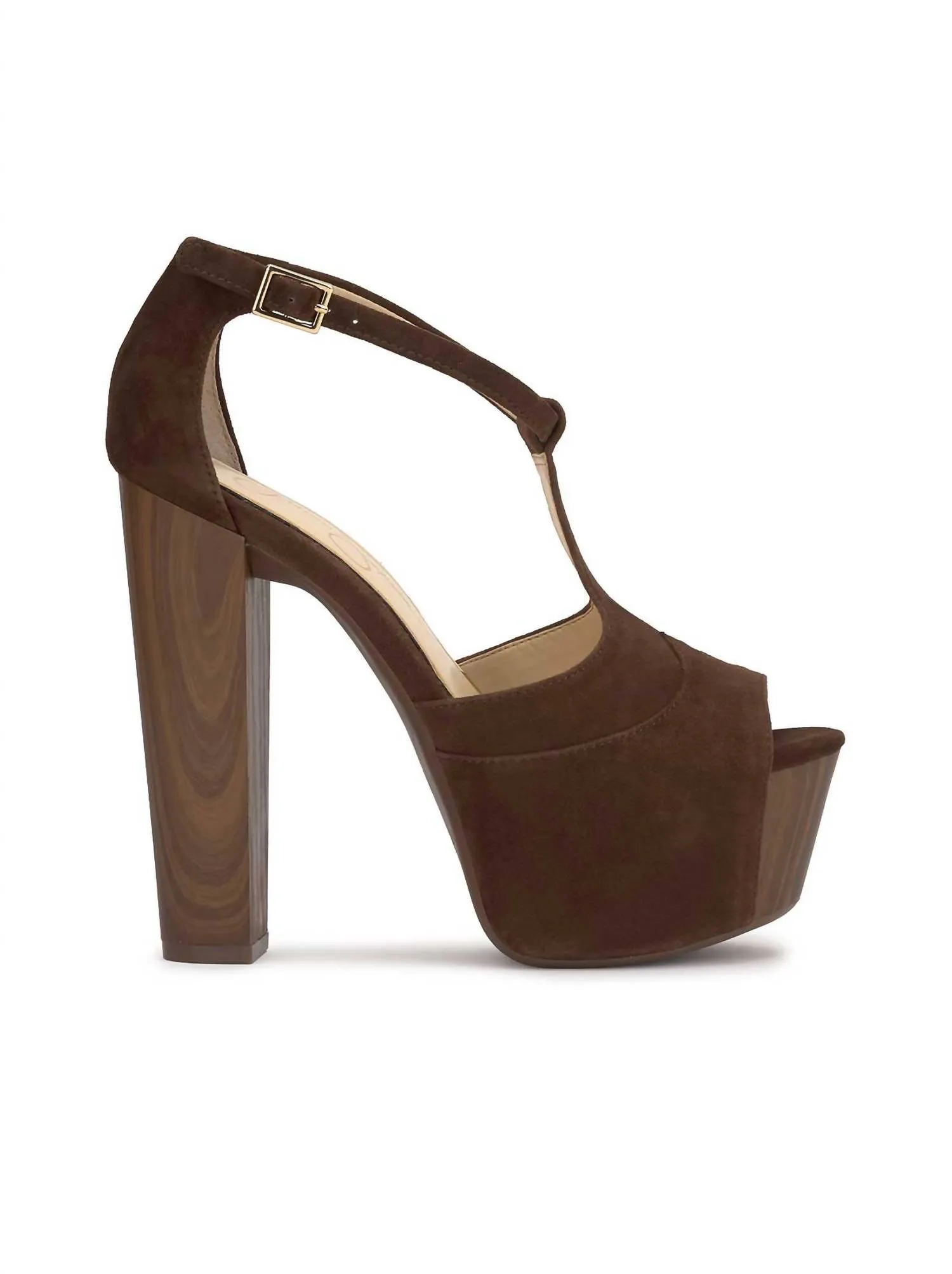 Sandale plateforme à bride en T Dany en noyer - chaussures Ecco