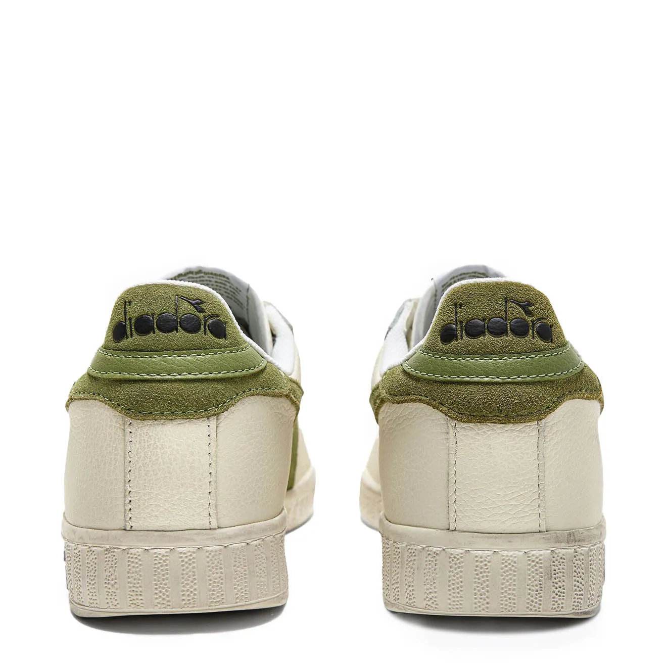 Diadora Femme Game L Low Suède Ciré Blanc Pop / Fougère
