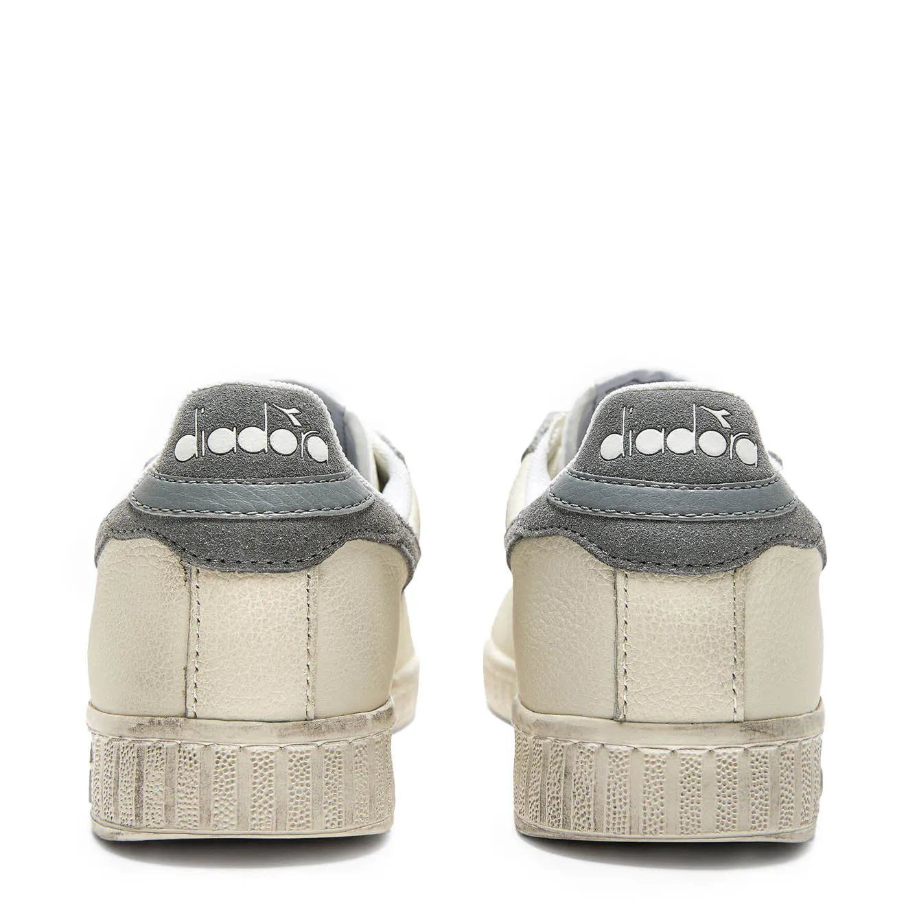 Diadora Game L Basses Femme en Suède Ciré Blanc Pop / Gris Ultimate