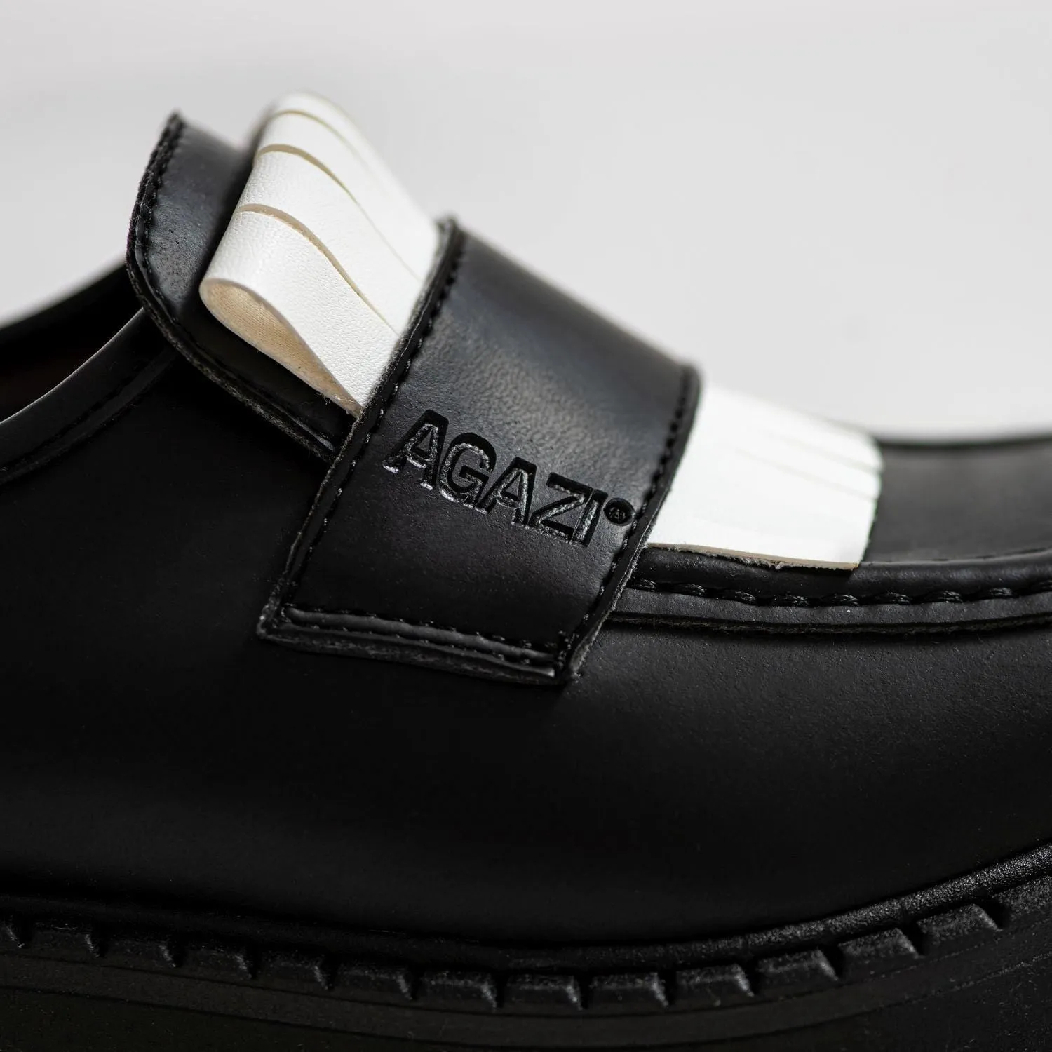 Diane Femmes 3 en 1 Pomme Cuir Végan Mocassins | Noir