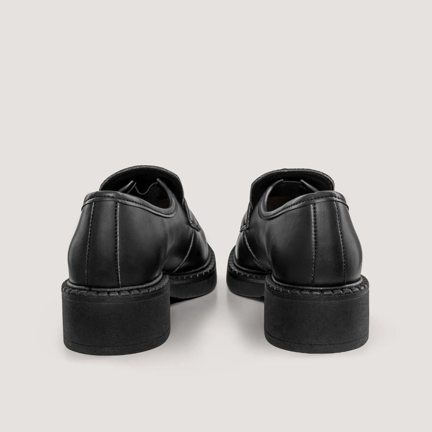 Diane Femmes 3 en 1 Pomme Cuir Végan Mocassins | Noir