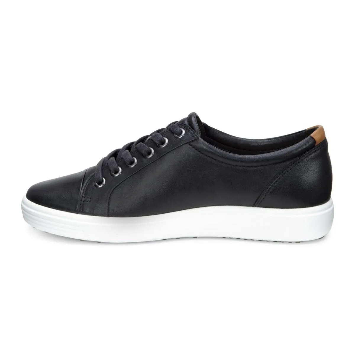 ECCO Femmes 430003 Soft 7 Sneaker en Cuir Noir