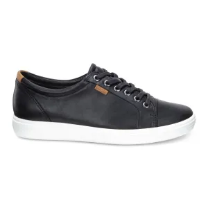 ECCO Femmes 430003 Soft 7 Sneaker en Cuir Noir