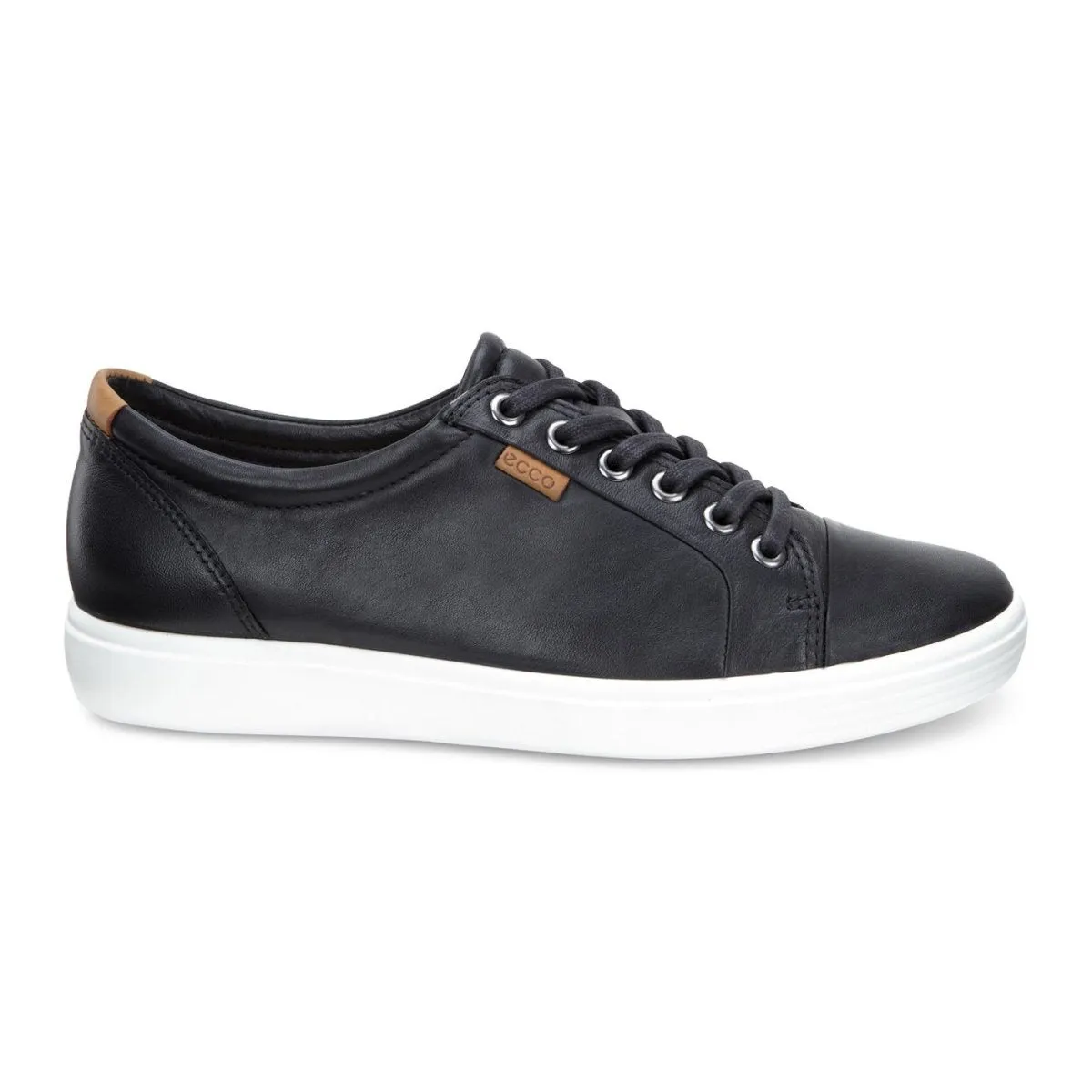 ECCO Femmes 430003 Soft 7 Sneaker en Cuir Noir