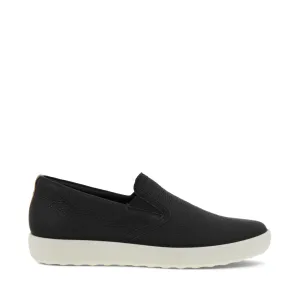 Ecco Women's Soft 7 Sneaker à Enfiler en Noir