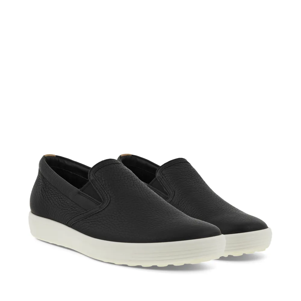 Ecco Women's Soft 7 Sneaker à Enfiler en Noir