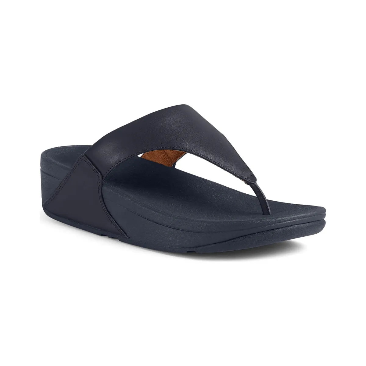 FitFlop Femmes Lulu À Bout Ouvert Cuir Bleu Foncé