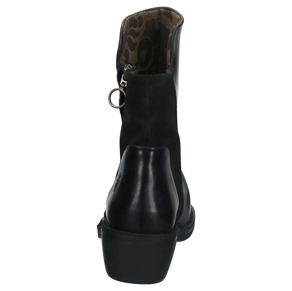 Bottes Chelsea Femme Fly London Mely074Fly Rug Oiled à Fermeture Éclair