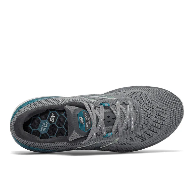 Fresh Foam More v2 - Gris acier avec blanc et turquoise - Hommes