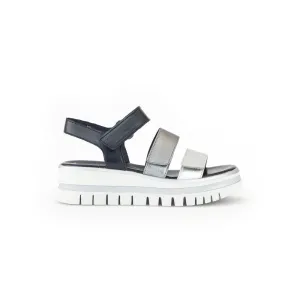 SANDALE GABOR 3 LACETS - NOIR MULTICOLORE